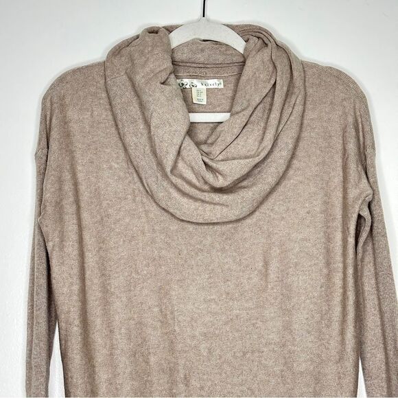 Kaisely Cowl Neck Sweater Dress Tan long sleeve knit size small‎ cotton wool - Picture 6 of 6